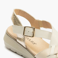 Glacia 20111 White-Beige-Gold