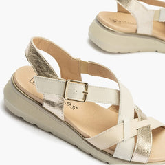 Glacia 20111 White-Beige-Gold